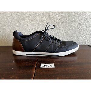 Call It Spring Mens Sneakers 9M Navy Blue Tan Vegan  Lace Up Casual Low Top